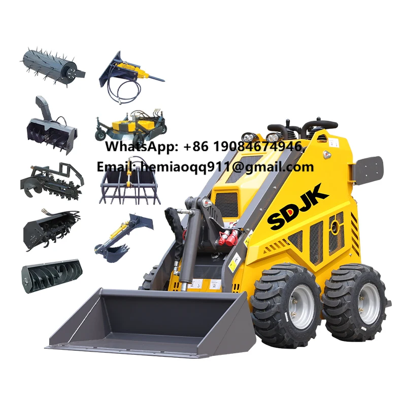 SDJK Mini Skid Steer diesel Engine Crawler Skid Steer Loader Compact Hydraulic Loader With Attachments Front End Loader for Sale
SDJK Mini Skid Steer diesel Engine Crawler Skid Steer Loader Compact Hydraulic Loader With Attachments Front End Loader for Sale