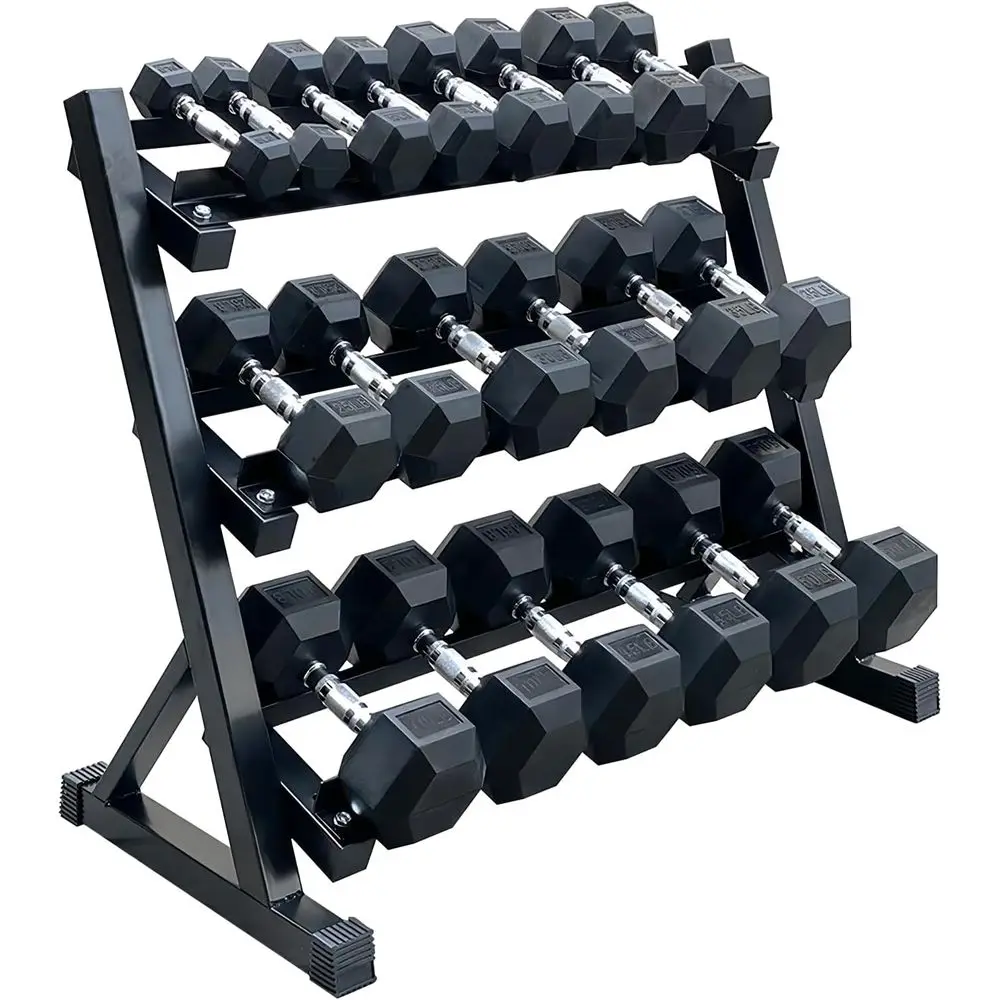 Hex Dumbbells Sets with Rack - 5-45lbs Rubber Coated Weights for Home Gym or Exercise
Hex Dumbbells Sets with Rack - 5-45lbs Rubber Coated Weights for Home Gym or Exercise