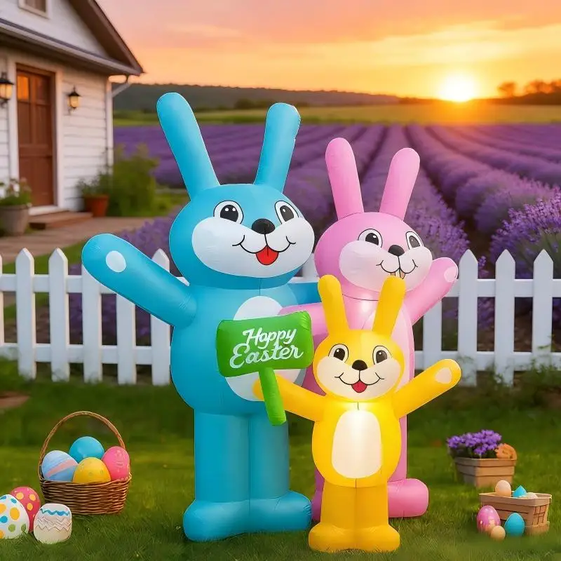Надувная семья кроликов для Пасхального праздника, 1.8м/5.9фт, с LED-подсветкой, идеальное украшение для сада и двора, праздничный подарок
Надувная семья кроликов для Пасхального праздника, 1.8м/5.9фт, с LED-подсветкой, идеальное украшение для сада и двора, праздничный подарок