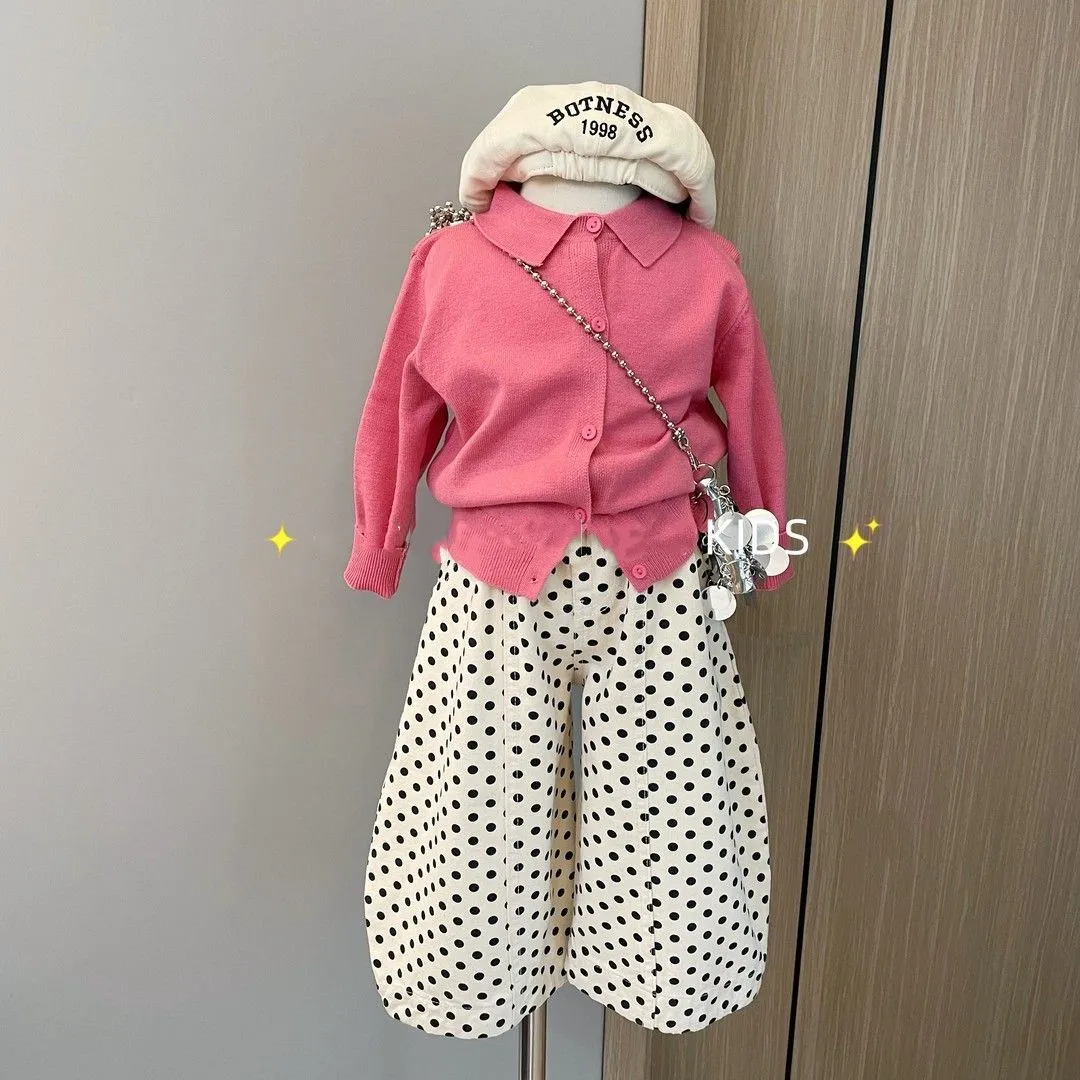 Girls Clothing Set Spring Autumn New Children's Turn-down Collar Sweater Cardigan + Pants Two-piece Set
Girls Clothing Set Spring Autumn New Children's Turn-down Collar Sweater Cardigan + Pants Two-piece Set