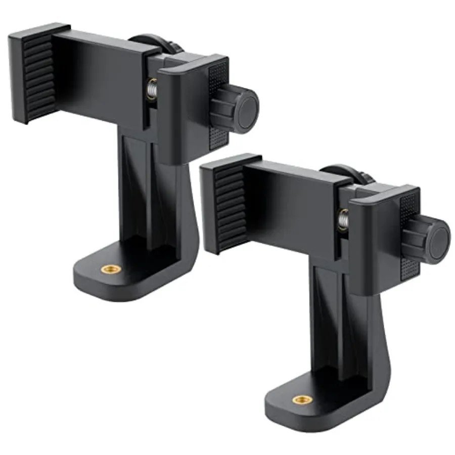 2 Pack Tripod Phone Mount, Cell Phone Holder Mount Head Standard Screw Adapter, Rotates Vertical and Horizontal, Adjustable Cla
2 Pack Tripod Phone Mount, Cell Phone Holder Mount Head Standard Screw Adapter, Rotates Vertical and Horizontal, Adjustable Cla