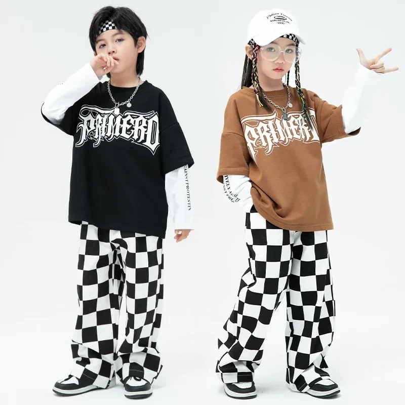 Kids Ballroom Clothing Loose Sweatshirt Checkered Joogers Hip Hop Pants Streetwear for Girl Boy Jazz Dance Costume Clothes Set
Kids Ballroom Clothing Loose Sweatshirt Checkered Joogers Hip Hop Pants Streetwear for Girl Boy Jazz Dance Costume Clothes Set
