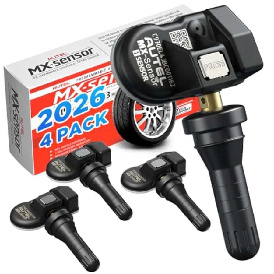 TPMS Sensors Set of 4 MX TPMS Sensor 315MHz + 433MHz MaxiTPMS Tire Pressure Sensor Press-in 1MX Sensor Tire Sensor Programmed b
TPMS Sensors Set of 4 MX TPMS Sensor 315MHz + 433MHz MaxiTPMS Tire Pressure Sensor Press-in 1MX Sensor Tire Sensor Programmed b