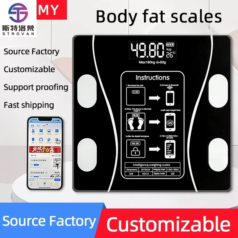 STLF WJW High Precision 0.05 kg Digital Body Fat Scale Blue Tooth Bathroom Glass Scale App BMI Measuring 180kg 28cm Smart Health
STLF WJW High Precision 0.05 kg Digital Body Fat Scale Blue Tooth Bathroom Glass Scale App BMI Measuring 180kg 28cm Smart Health