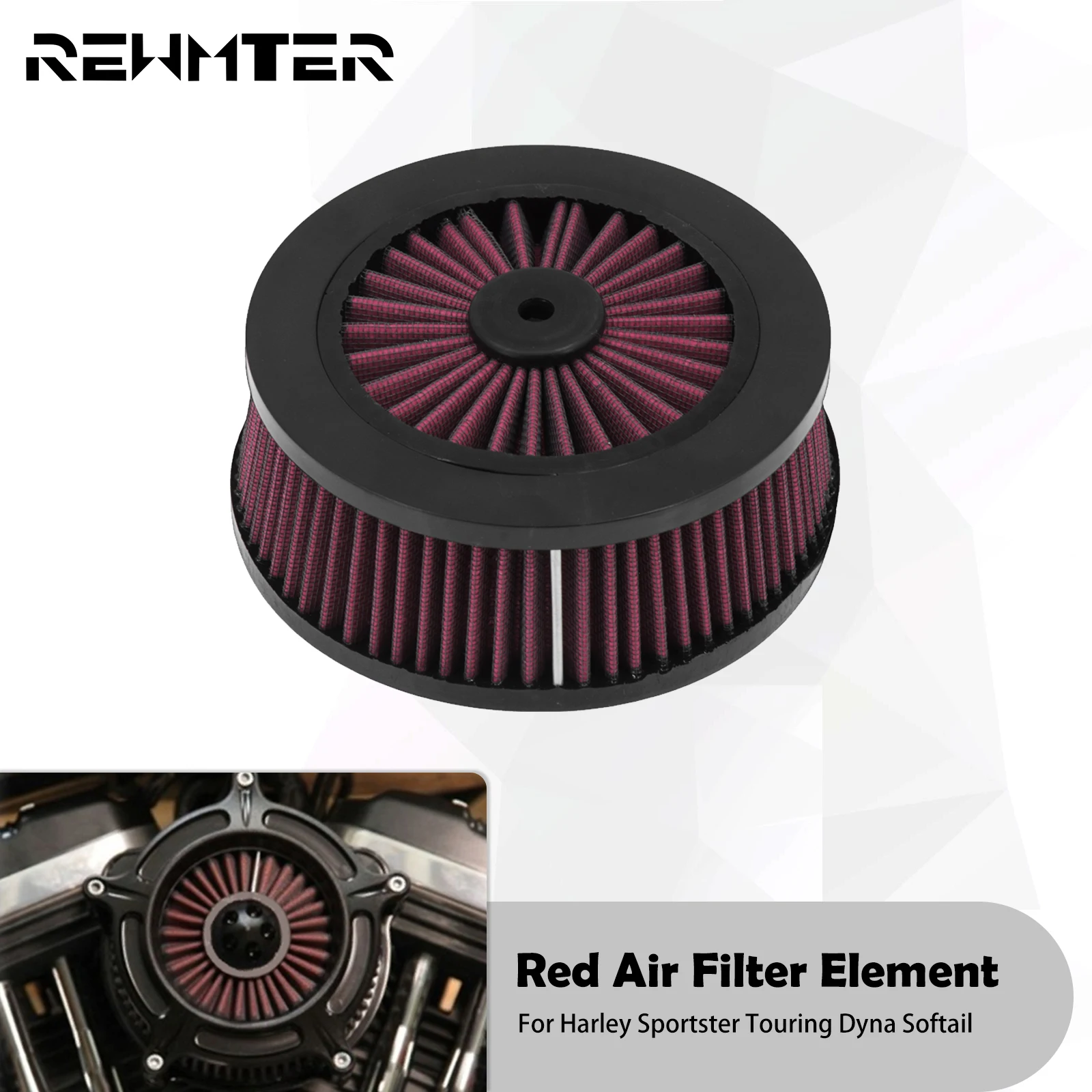 Motorcycle Red Air Cleaner Intake Filter Element Repalecment For Harley Sportster XL 883 Dyna Softail Touring Road Street Glide
Motorcycle Red Air Cleaner Intake Filter Element Repalecment For Harley Sportster XL 883 Dyna Softail Touring Road Street Glide