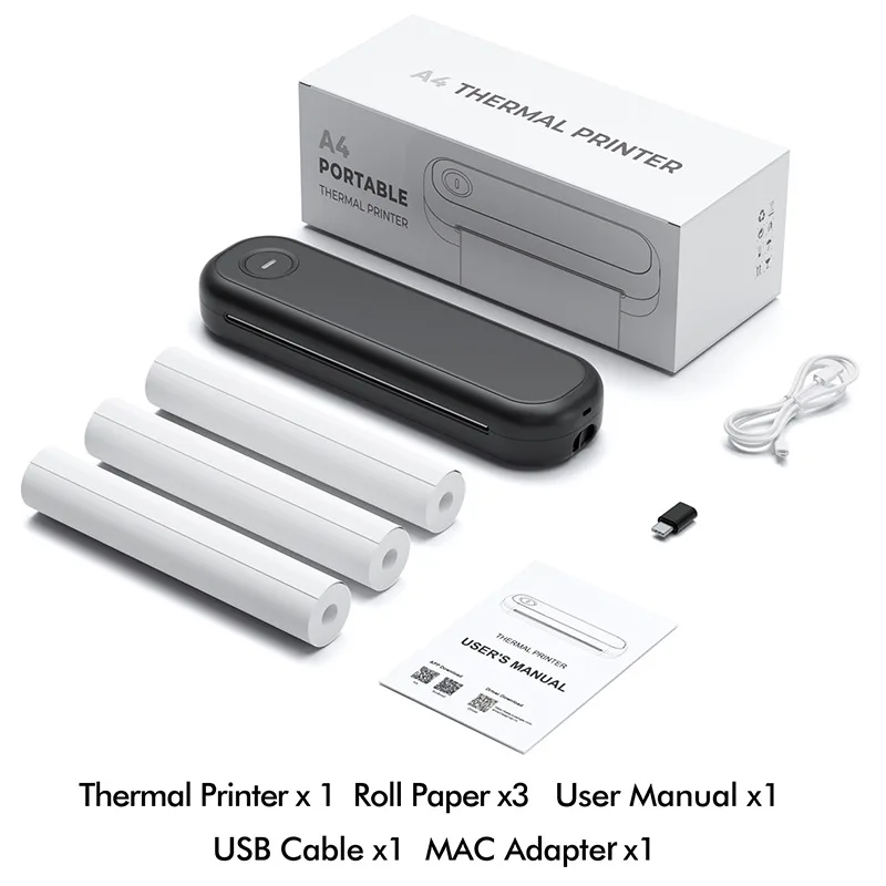 Portable Travel Wireless A4 Thermal Printer Bluetooth Mobile Printer Compatible with Phone Laptop Suitable for Home Office
Portable Travel Wireless A4 Thermal Printer Bluetooth Mobile Printer Compatible with Phone Laptop Suitable for Home Office