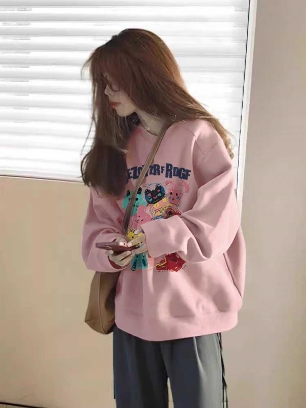Korean Sle Oversize Long Sve Cartoon Print Sweatirt ex Comfortable Breathable Spring Autumn Clothing Big Size 300 ...
Korean Sle Oversize Long Sve Cartoon Print Sweatirt ex Comfortable Breathable Spring Autumn Clothing Big Size 300 ...