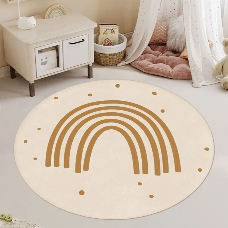 Round Rainbow Carpet Large Area Decorative Sofa Coffee Table Soft Fluffy Bedroom Rug Thick Washable Simple Style Floor Mat
Round Rainbow Carpet Large Area Decorative Sofa Coffee Table Soft Fluffy Bedroom Rug Thick Washable Simple Style Floor Mat