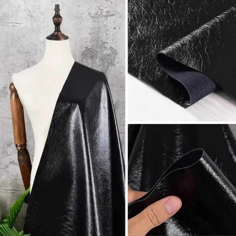 Cotton Soled Leather Fabric Glossy Pure Black Soft Smooth Clothing Fashion Design Cloth Diy Sewing By The Meter Material
Cotton Soled Leather Fabric Glossy Pure Black Soft Smooth Clothing Fashion Design Cloth Diy Sewing By The Meter Material