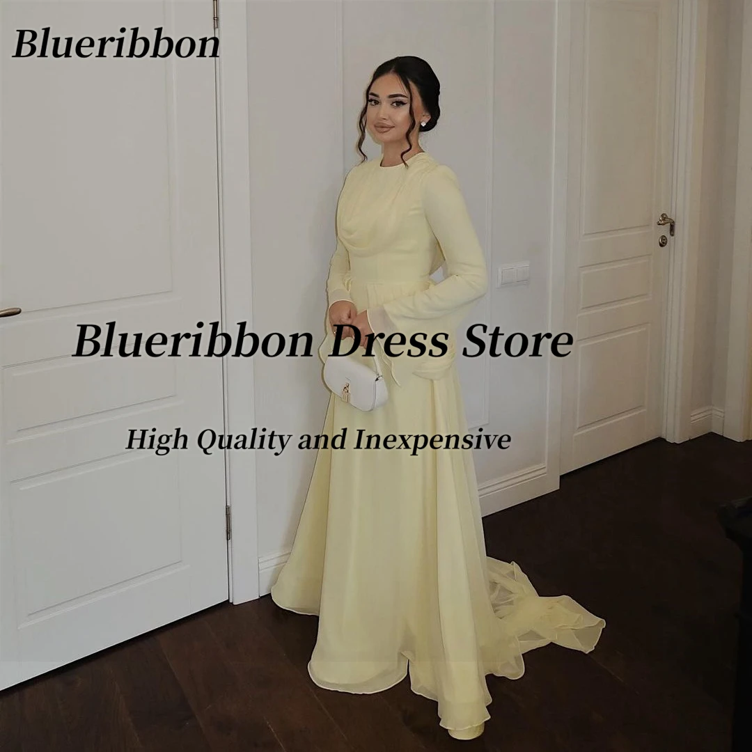 Женское вечернее платье Blueribbon, желтое ТРАПЕЦИЕВИДНОЕ ПЛАТЬЕ с круглым вырезом и длинными рукавами, платье на молнии сзади, одежда для гостей свадьбы
Женское вечернее платье Blueribbon, желтое ТРАПЕЦИЕВИДНОЕ ПЛАТЬЕ с круглым вырезом и длинными рукавами, платье на молнии сзади, одежда для гостей свадьбы