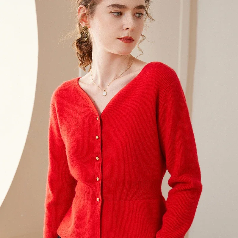 2023 Hot Sale Autumn New Women 100% Cashmere Sweater Female Solid Color Knitted Cardigans V-Neck Loose Short Jacket Women Tops
2023 Hot Sale Autumn New Women 100% Cashmere Sweater Female Solid Color Knitted Cardigans V-Neck Loose Short Jacket Women Tops