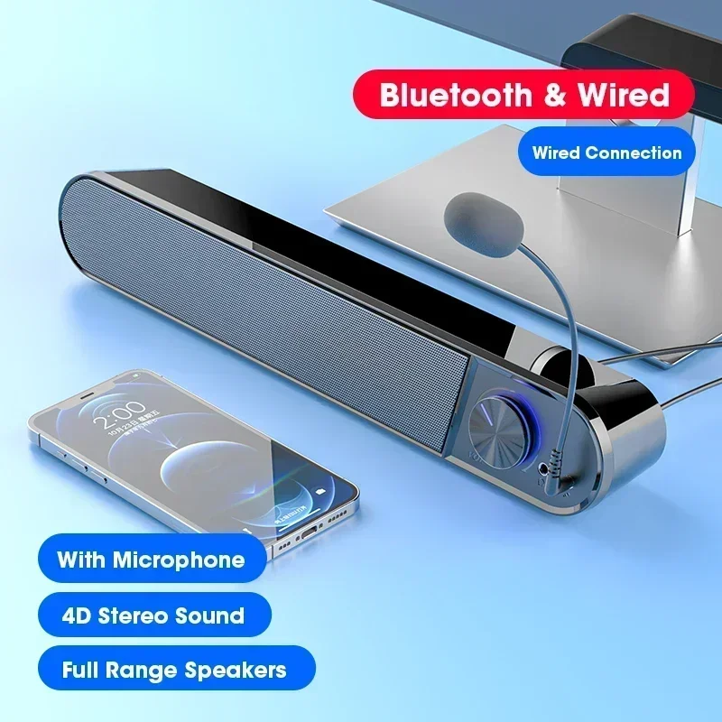 For Computer PC Stereo Bass Sound Speakers Soundbar With Microphones Full Range Home Theater Wire Speakers Loudspeakers
For Computer PC Stereo Bass Sound Speakers Soundbar With Microphones Full Range Home Theater Wire Speakers Loudspeakers