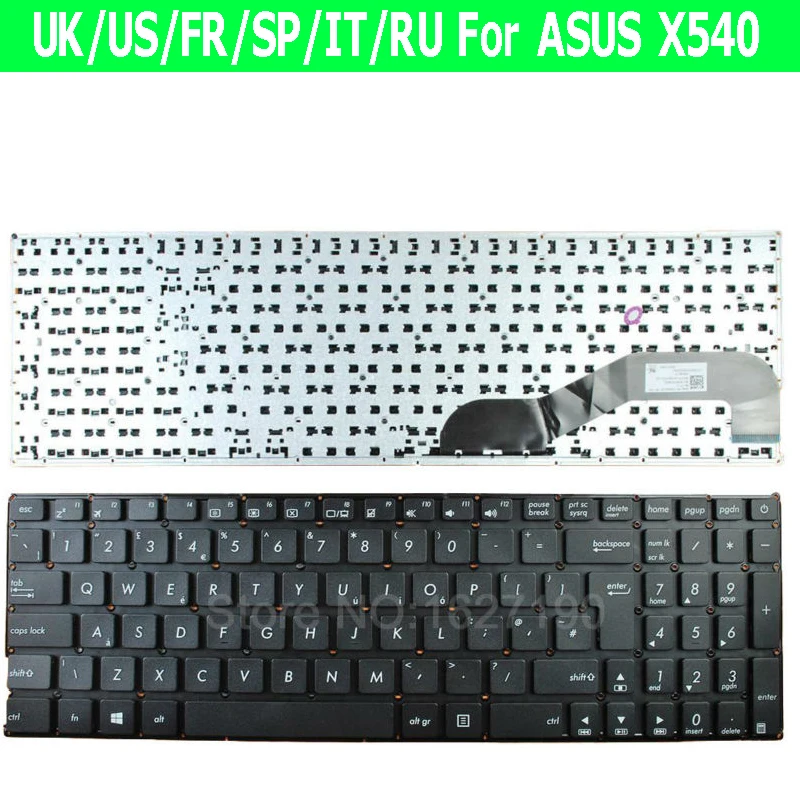 New UK/US/FR/SP/IT/RU Laptop Keyboard For ASUS X540 X540L BLACK(without FRAME) Repair Notebook Replacement keyboards
New UK/US/FR/SP/IT/RU Laptop Keyboard For ASUS X540 X540L BLACK(without FRAME) Repair Notebook Replacement keyboards