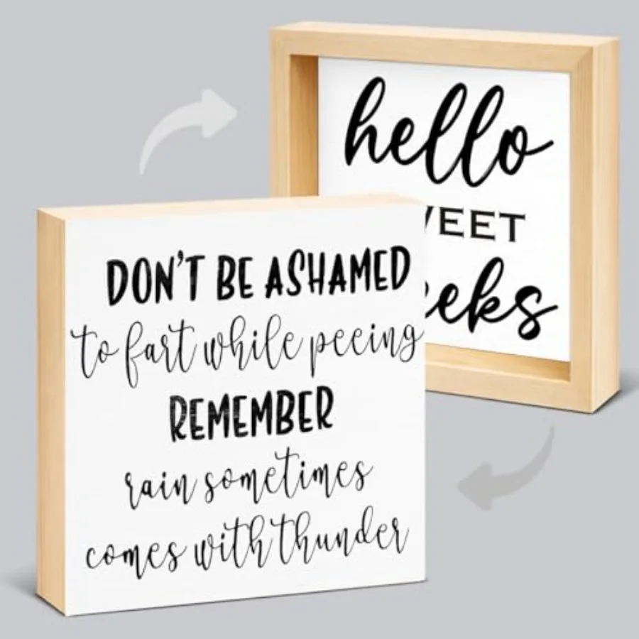 Funny Bathroom Decor - Inspirational Bathroom Decor - Double-sided Don't Be Ashamed Sign for Bathroom Shelf Sink Toilet Seat Ho
Funny Bathroom Decor - Inspirational Bathroom Decor - Double-sided Don't Be Ashamed Sign for Bathroom Shelf Sink Toilet Seat Ho