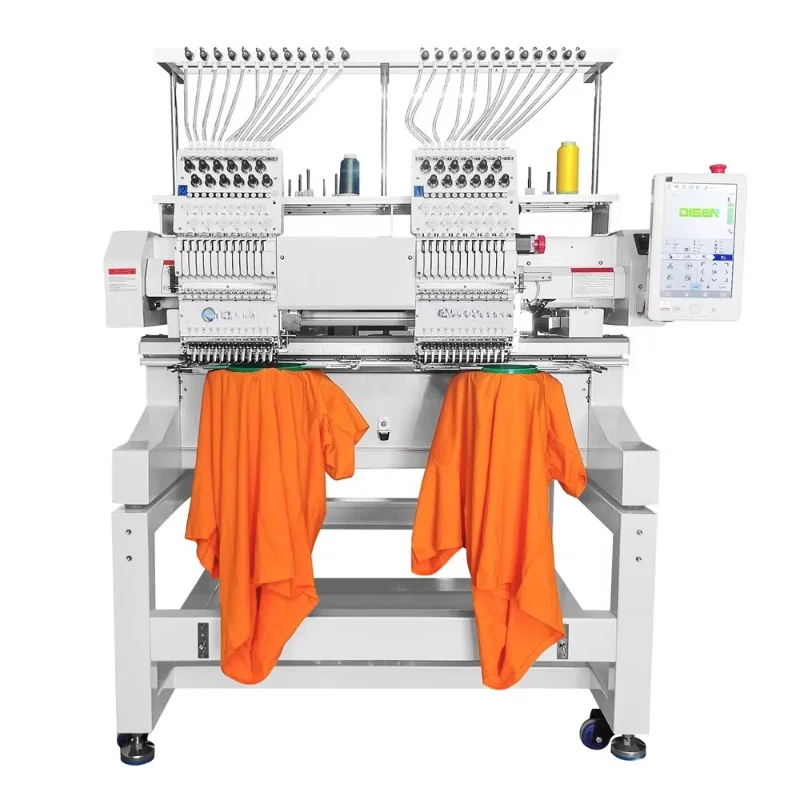 Custom Top Sales Industrial 2 Head Multi 12 15 Needles 500*800mm Computer Embroidery Machine Computerized for Hat T-shirt Flat
Custom Top Sales Industrial 2 Head Multi 12 15 Needles 500*800mm Computer Embroidery Machine Computerized for Hat T-shirt Flat
