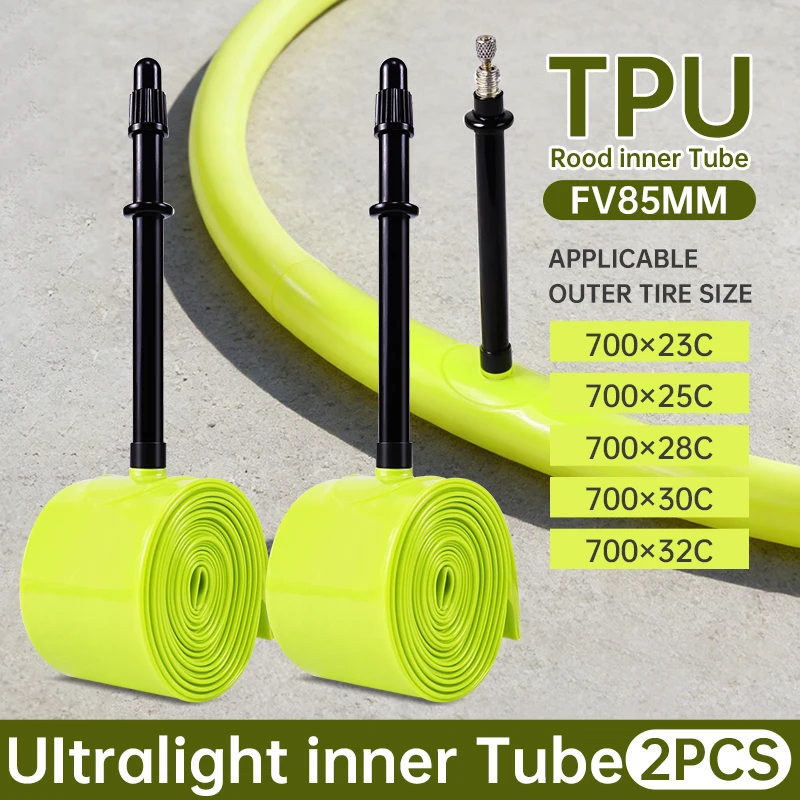 2PCS Ultralight Road Bicycle Inner Tube 700Cx23-32C Puncture-Resistant Gravel Bike TPU Inner Tubes 700c French Valve65mm/45mm
2PCS Ultralight Road Bicycle Inner Tube 700Cx23-32C Puncture-Resistant Gravel Bike TPU Inner Tubes 700c French Valve65mm/45mm