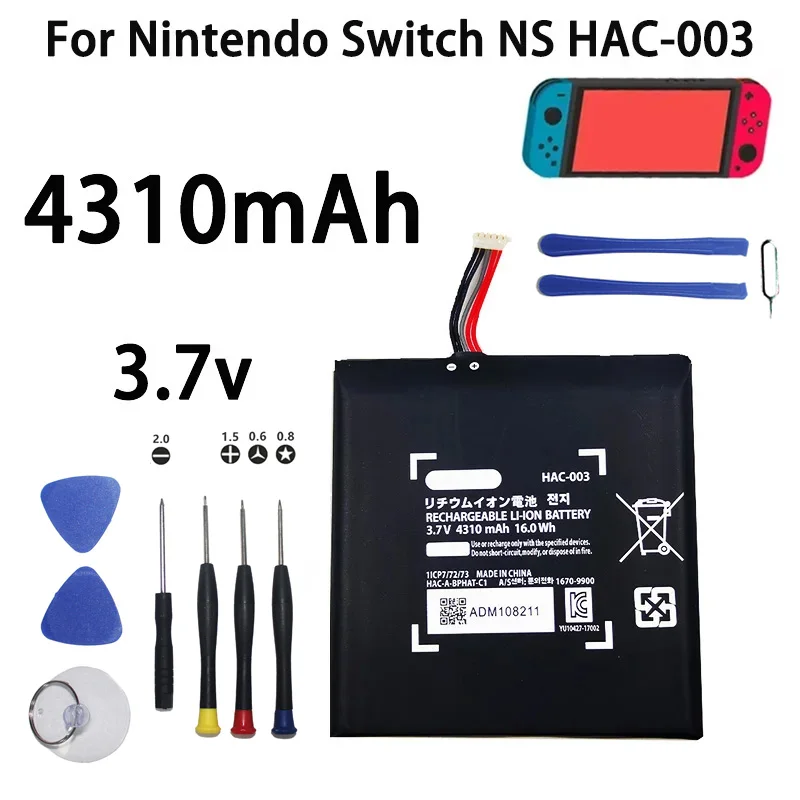 Новая оригинальная аккумуляторная батарея HAC-003 HAC003 для игровой консоли HAC 003 NS Switch HAC-001, 4310 мАч, батареи
Новая оригинальная аккумуляторная батарея HAC-003 HAC003 для игровой консоли HAC 003 NS Switch HAC-001, 4310 мАч, батареи