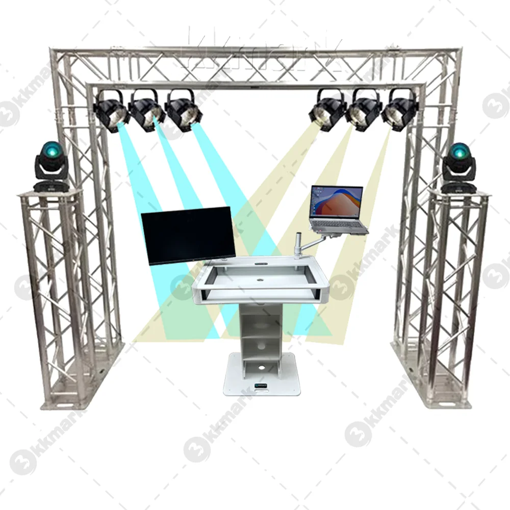Kkmark Custom Stage Podium Aluminum DJ Control Tower Moving Heads Lighting Cover Truss Tower Totem
Kkmark Custom Stage Podium Aluminum DJ Control Tower Moving Heads Lighting Cover Truss Tower Totem