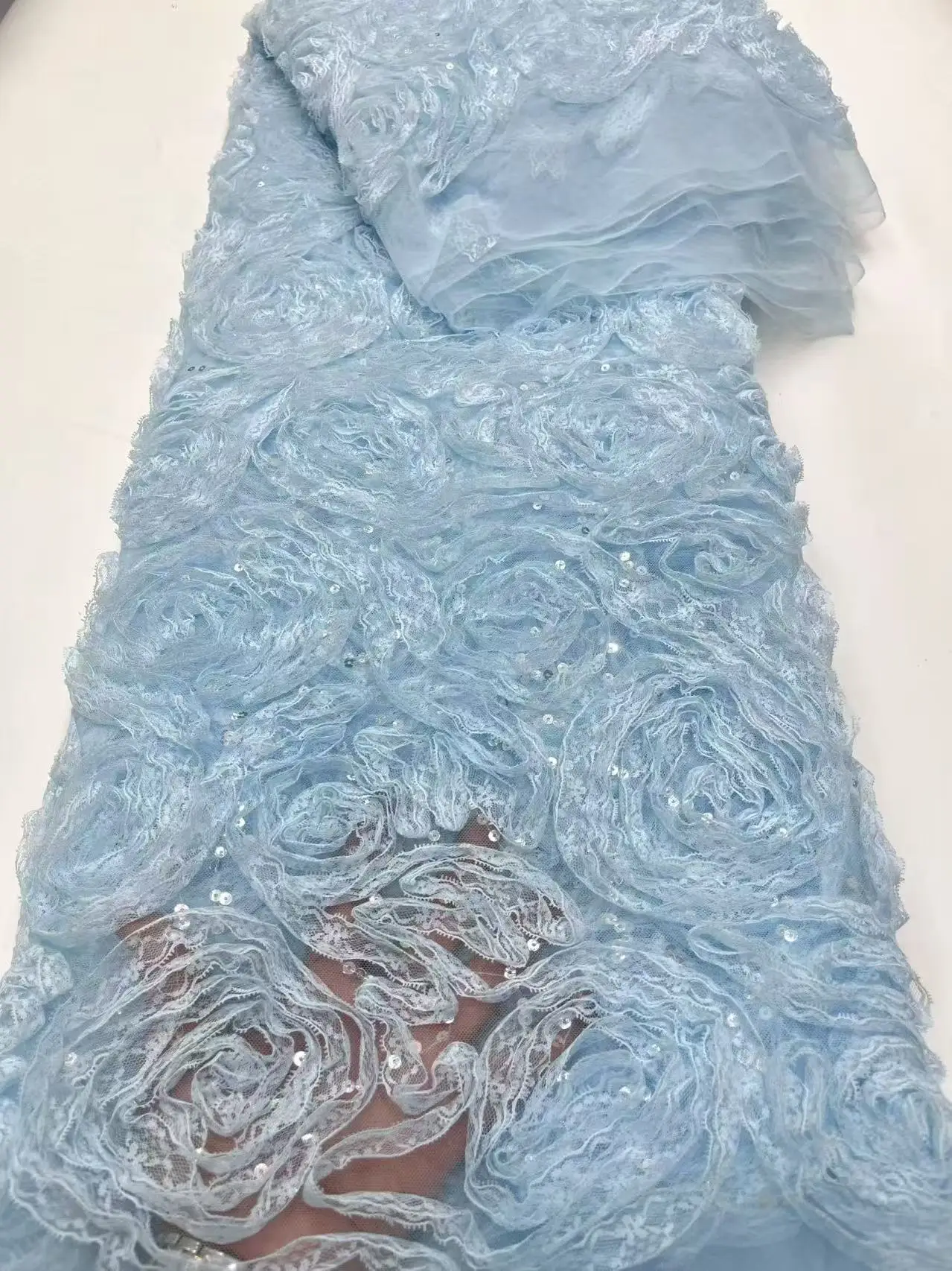New African 3D Big Flower Lace Fabric High Quality Embroidery Luxury French Mesh Lace Fabric Sequins Beads for Women Party Dress
New African 3D Big Flower Lace Fabric High Quality Embroidery Luxury French Mesh Lace Fabric Sequins Beads for Women Party Dress
