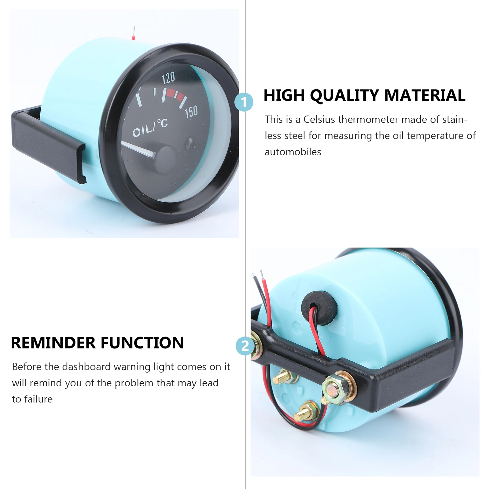 Black 52Mm Oil Temperature Gauge 50-150°C Led Light Stainless Steel Meter For Automotive Oil Measurement Celsius Table With
Black 52Mm Oil Temperature Gauge 50-150°C Led Light Stainless Steel Meter For Automotive Oil Measurement Celsius Table With