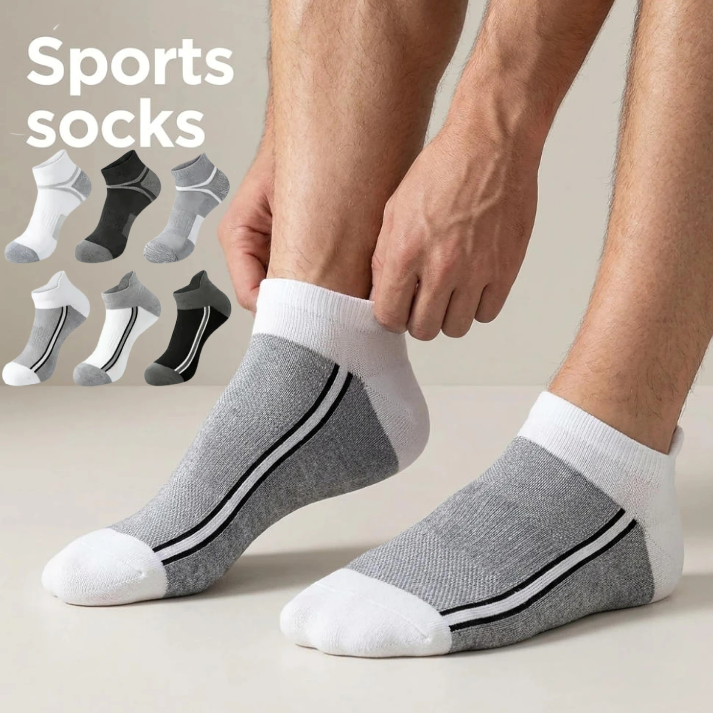 20 pairs Men's Athletic Ankle Socks, Breathable Mesh Sports Socks with Striped Design, Cushioned Low Cut Socks for Running Gym
20 pairs Men's Athletic Ankle Socks, Breathable Mesh Sports Socks with Striped Design, Cushioned Low Cut Socks for Running Gym