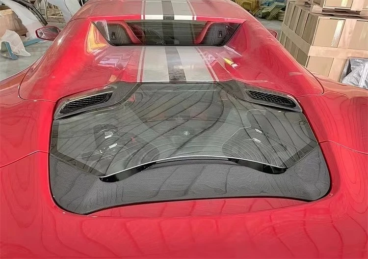 Hot selling capristo style carbon fiber transparent glass car rear hood engine cover for Ferrari 488 Spider
Hot selling capristo style carbon fiber transparent glass car rear hood engine cover for Ferrari 488 Spider