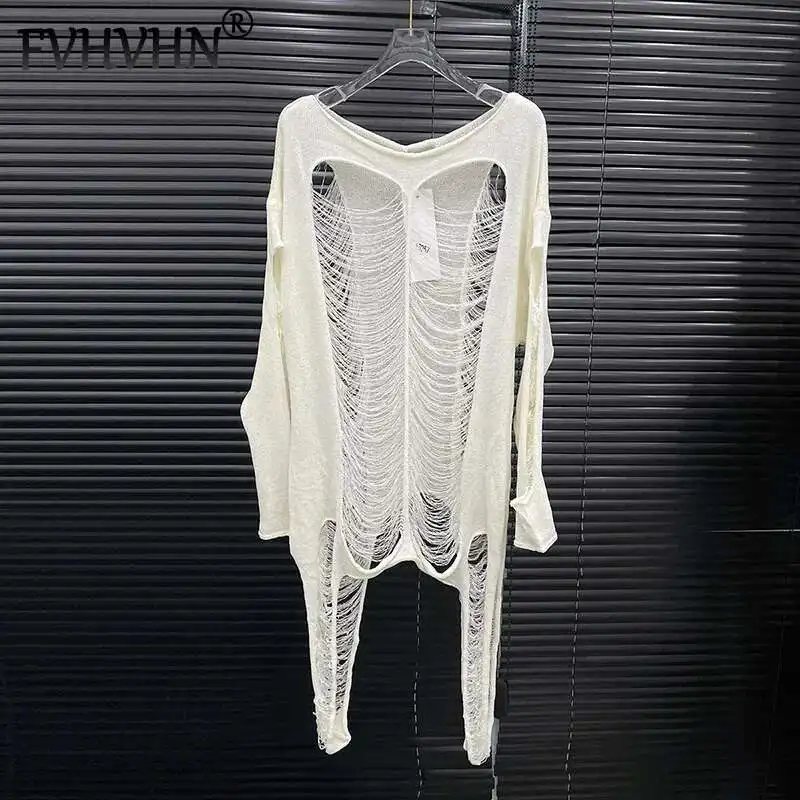 FVHVHN Fashion Women's Hollow Out Irregular Knitted Sweate Niche Design Perspective Long Sleeved Top Female Trendy New 1A06
FVHVHN Fashion Women's Hollow Out Irregular Knitted Sweate Niche Design Perspective Long Sleeved Top Female Trendy New 1A06