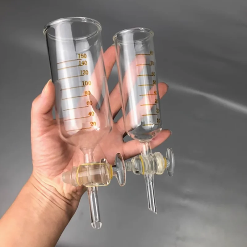 Discharge funnel 80ML150ml cylindrical glass liquid separation funnel drip funnel hygienic filling essential oil precision scale
Discharge funnel 80ML150ml cylindrical glass liquid separation funnel drip funnel hygienic filling essential oil precision scale