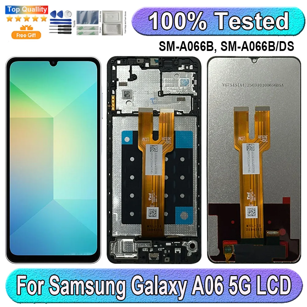 6,7 ''для Samsung Galaxy A06 5G ЖК-экран сенсорная панель дигитайзер запасные части для Samsung A06 5G A066B с рамкой
6,7 ''для Samsung Galaxy A06 5G ЖК-экран сенсорная панель дигитайзер запасные части для Samsung A06 5G A066B с рамкой