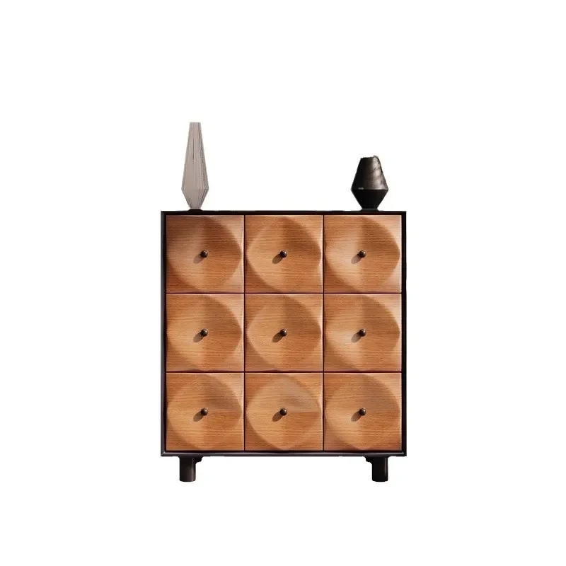 New medieval solid wood nine-chest cabinet household bedroom drawer storage decorative cabinet living room rhombus sofa side c 
New medieval solid wood nine-chest cabinet household bedroom drawer storage decorative cabinet living room rhombus sofa side c