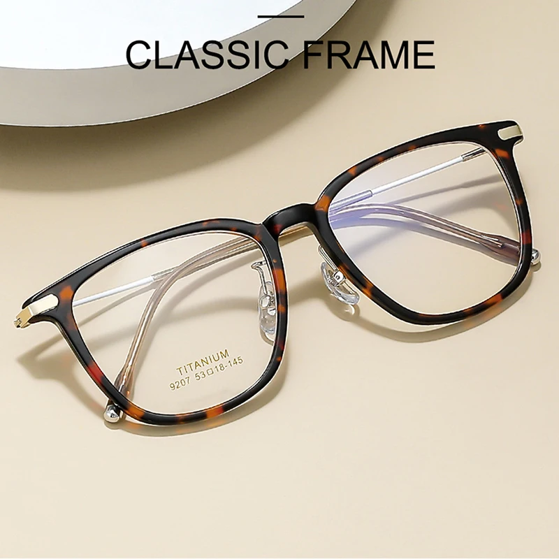 Ultralight Semi-Titanium Classic Glasses Frames Korean Simple Fashion Acetate Luxury Retro Eyeglasses Business Casual Spectacle
Ultralight Semi-Titanium Classic Glasses Frames Korean Simple Fashion Acetate Luxury Retro Eyeglasses Business Casual Spectacle