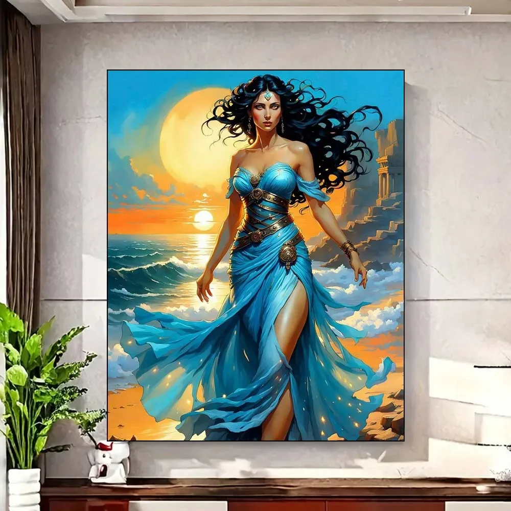 Woman Blue Gown Beach Sunset Fantasy Realistic Canvas Art Diy Paint By Numbers Kit For Adults Beginnerless
Woman Blue Gown Beach Sunset Fantasy Realistic Canvas Art Diy Paint By Numbers Kit For Adults Beginnerless