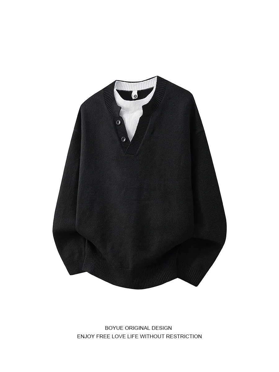 BOYUE Осенне-зимний вязаный свитер унисекс с круглым вырезом и воротником, повседневная модная верхняя одежда для мужчин и женщин, теплый, с длинными рукавами
BOYUE Осенне-зимний вязаный свитер унисекс с круглым вырезом и воротником, повседневная модная верхняя одежда для мужчин и женщин, теплый, с длинными рукавами