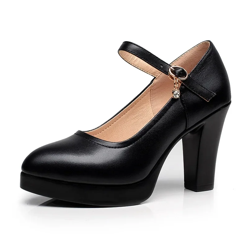 High Heels Platform Pumps Mujer 2026 Spring New Fashion Buckle Solid Black Shoes Woman PU Leather Waterproof Shoes Femme
High Heels Platform Pumps Mujer 2026 Spring New Fashion Buckle Solid Black Shoes Woman PU Leather Waterproof Shoes Femme
