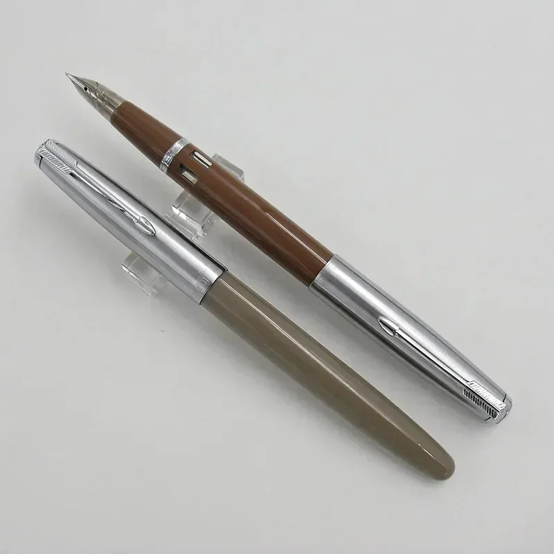 New 601A Vacumatic Fountain Pen Piston Type Ink Pen Silver Cap F/M/Fude Hooded Nib Business Stationery School Supplies
New 601A Vacumatic Fountain Pen Piston Type Ink Pen Silver Cap F/M/Fude Hooded Nib Business Stationery School Supplies