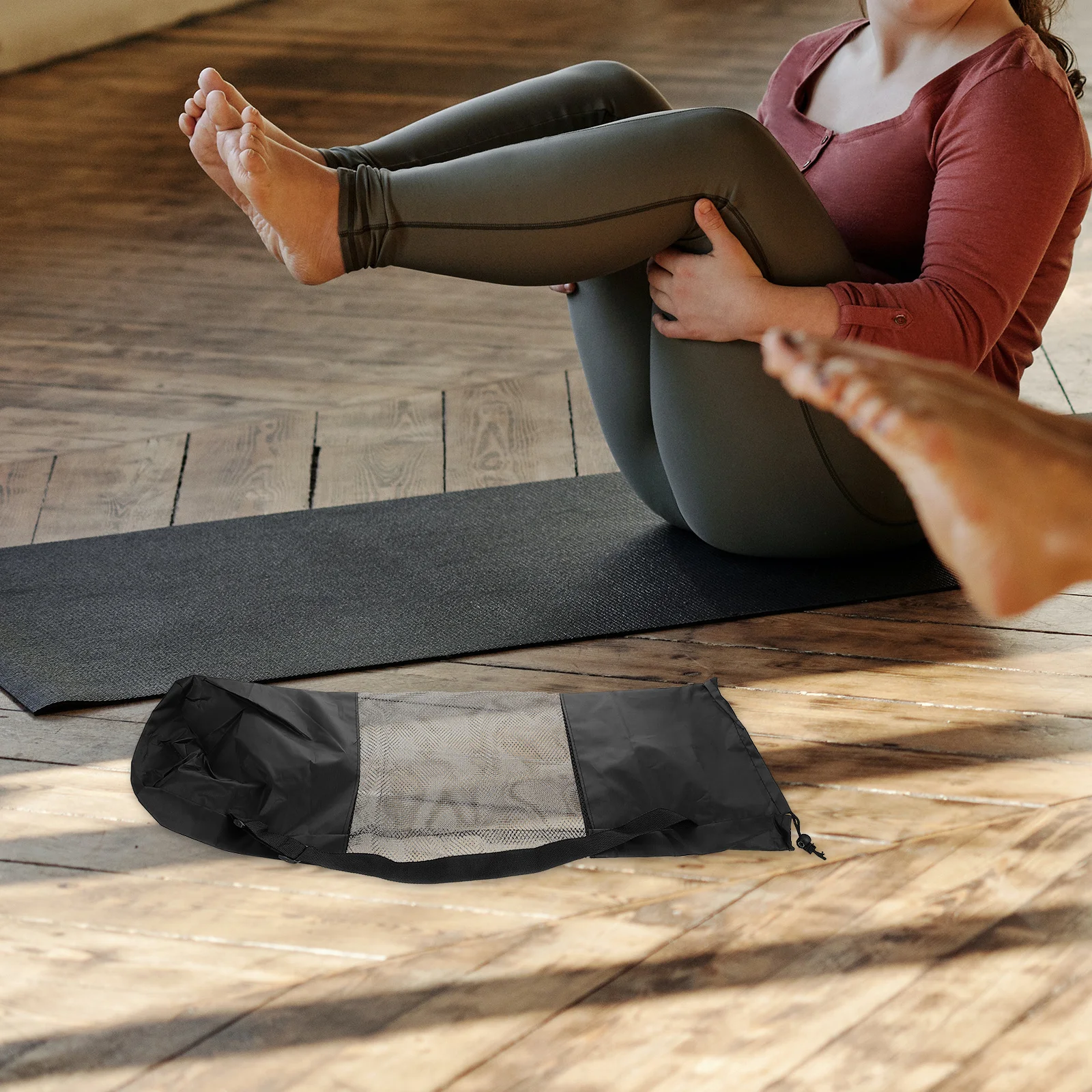 2Pcs Yoga Mat Tote Bag Fashionable Simple Look Thickened Fabric Breathable Mesh Panel Yoga Mat Essentials Case Multi Functional
2Pcs Yoga Mat Tote Bag Fashionable Simple Look Thickened Fabric Breathable Mesh Panel Yoga Mat Essentials Case Multi Functional