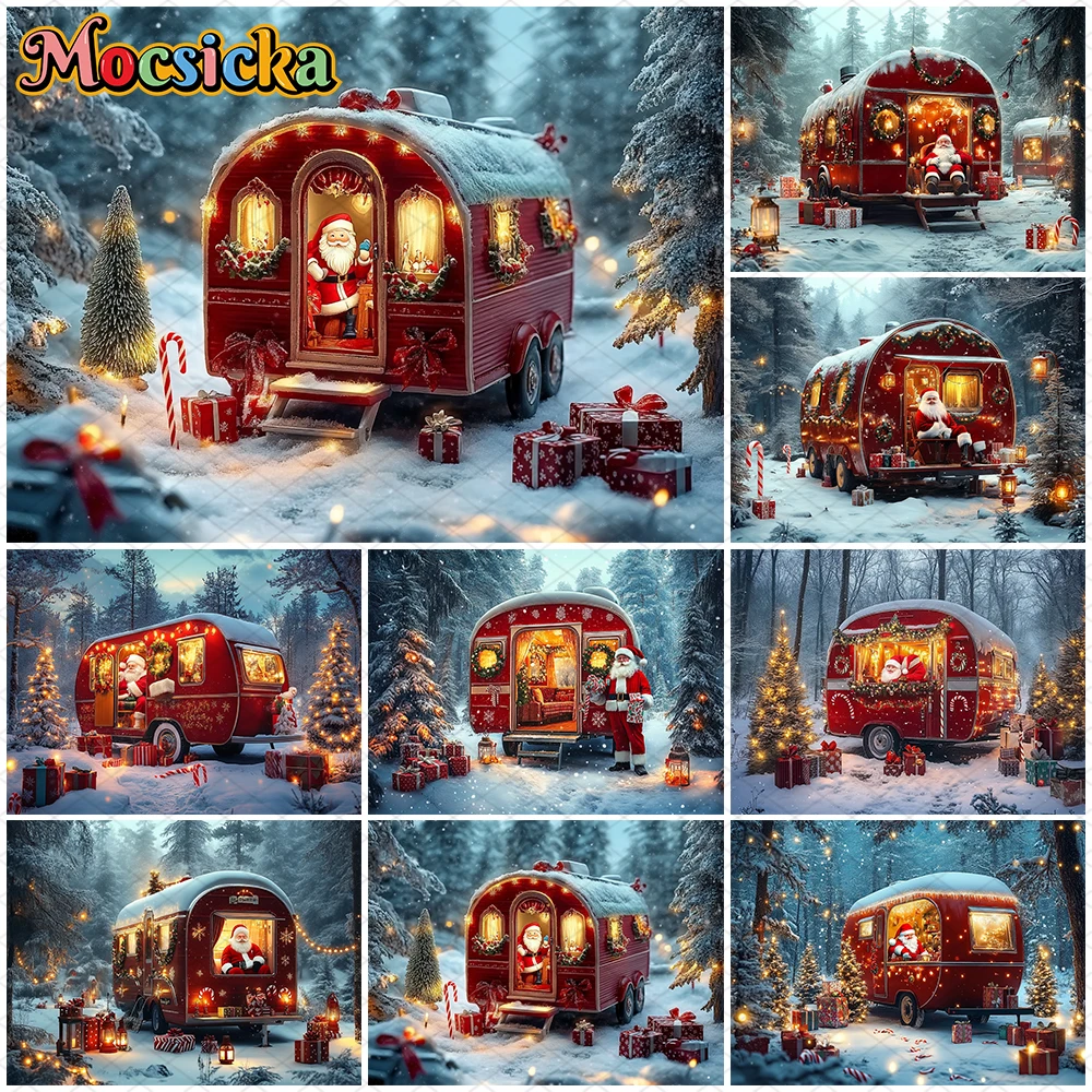 Mocsicka Christmas Motor Home Backgrounds Photography Tree Party Santa Claus Photo Studio Backdrops Forest Snow Decors Wallpaper
Mocsicka Christmas Motor Home Backgrounds Photography Tree Party Santa Claus Photo Studio Backdrops Forest Snow Decors Wallpaper