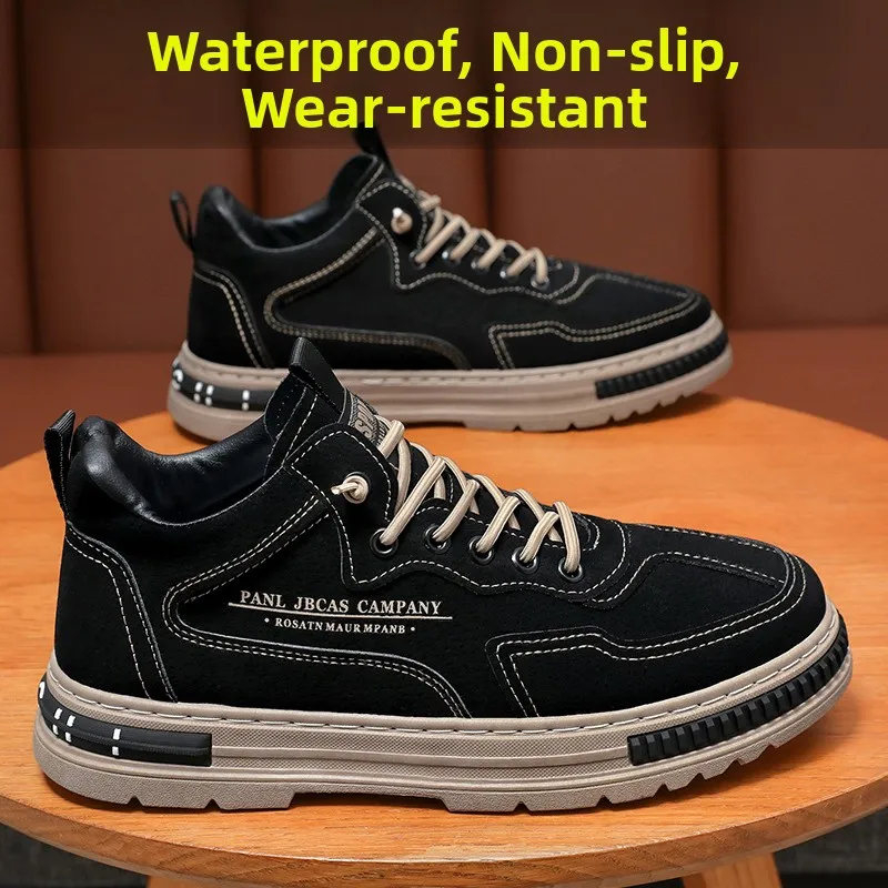 Мужские повседневные рабочие ботинки JIFANPAUL: водонепроницаемые, нескользящие, для защиты труда, черные, для отдыха, весна-осень, новинка
Мужские повседневные рабочие ботинки JIFANPAUL: водонепроницаемые, нескользящие, для защиты труда, черные, для отдыха, весна-осень, новинка