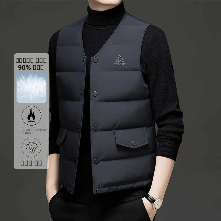 Легкий пуховый жилет мужской с V-образным вырезом, теплый, осенне-зимний, повседневный, приталенный, из полиэфирного волокна
Легкий пуховый жилет мужской с V-образным вырезом, теплый, осенне-зимний, повседневный, приталенный, из полиэфирного волокна