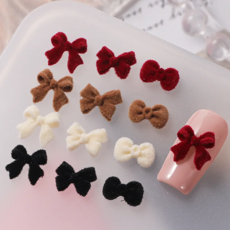30PCS Mixed Design Flocking Bow Tie Nail Art Charms Bowknot Accessories For Manicure Decor Winter Nails Decoration Supplies Tool
30PCS Mixed Design Flocking Bow Tie Nail Art Charms Bowknot Accessories For Manicure Decor Winter Nails Decoration Supplies Tool
