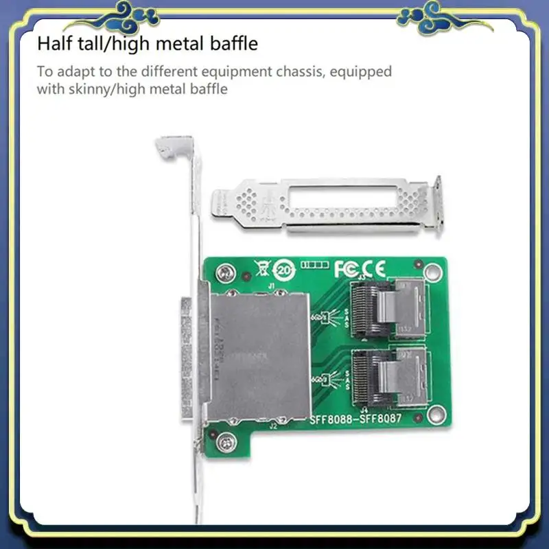 Portable Minisas Adapter Card SFF-8087 To SFF-8088 Dual Port SAS Card Internal To External Card
Portable Minisas Adapter Card SFF-8087 To SFF-8088 Dual Port SAS Card Internal To External Card