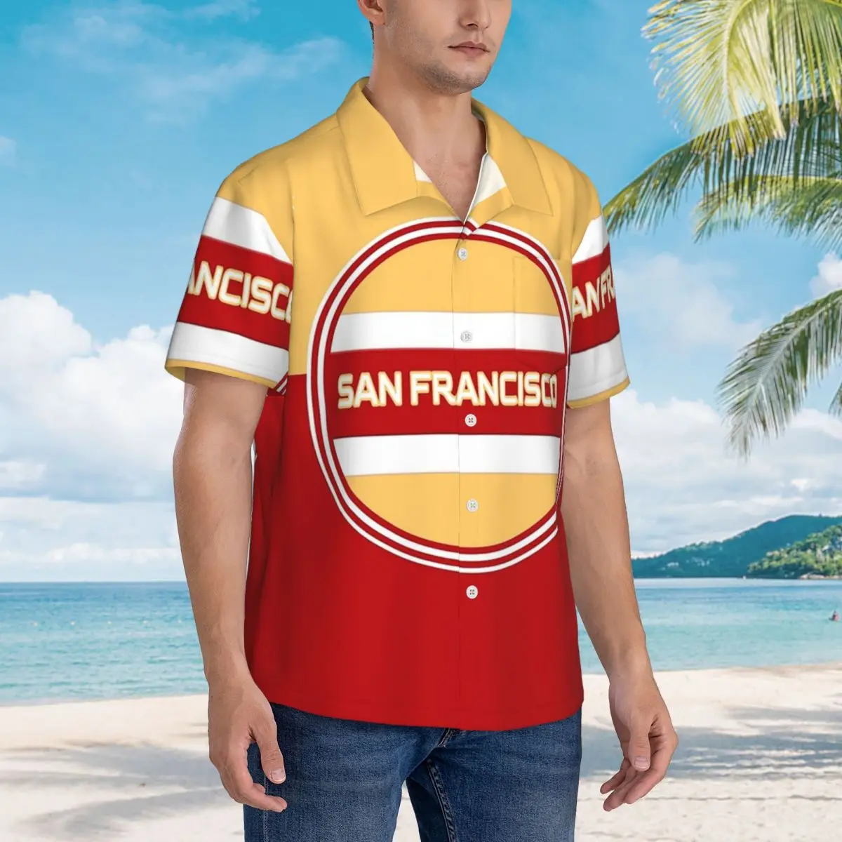 San Francisco City Logo Hawaiian Shirts Casual Men Short Sleeve Shirt for Summer Beach Men's Button Tops
San Francisco City Logo Hawaiian Shirts Casual Men Short Sleeve Shirt for Summer Beach Men's Button Tops