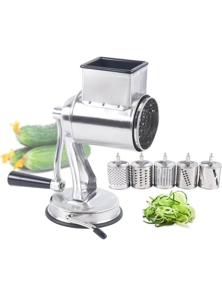Upgrade Stainless Steel Rotary Vegetable Cheese Grater Potato Slicer Rotary Handheld Grater with 5 Blades Dishwasher Safe 0
Upgrade Stainless Steel Rotary Vegetable Cheese Grater Potato Slicer Rotary Handheld Grater with 5 Blades Dishwasher Safe 0