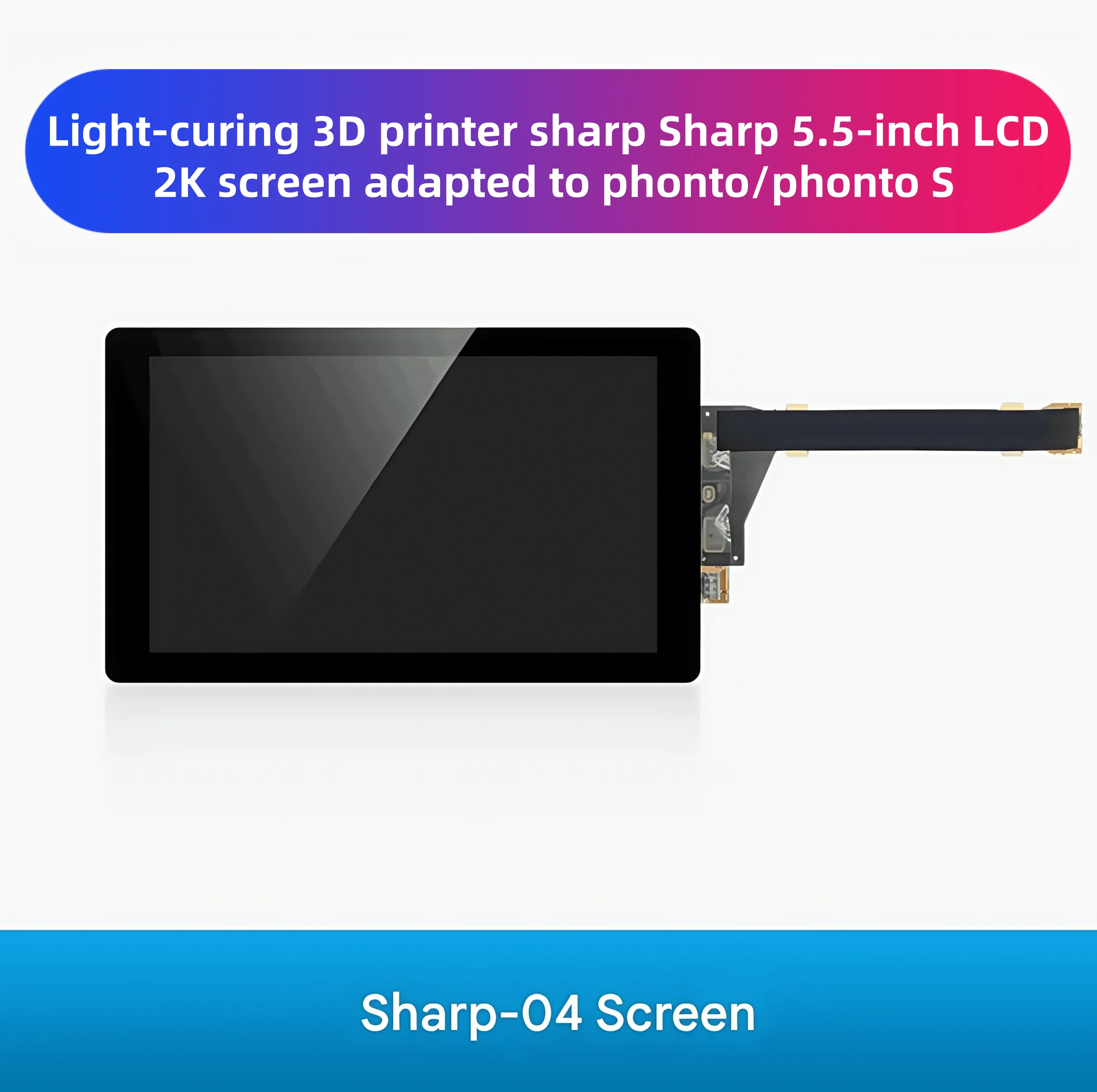 Light-curing 3D printer sharp Sharp 5.5-inch LCD 2K screen adapted to phonto/phonto S
Light-curing 3D printer sharp Sharp 5.5-inch LCD 2K screen adapted to phonto/phonto S