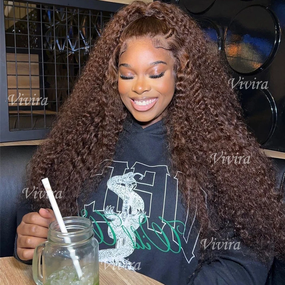 Chocolate Brown Human Hair Wig Colored Curly Human Hair Wig 30 32 Inch 13x4 Deep Wave Lace Front Wig 13x6 HD Lace Frontal Wig
Chocolate Brown Human Hair Wig Colored Curly Human Hair Wig 30 32 Inch 13x4 Deep Wave Lace Front Wig 13x6 HD Lace Frontal Wig