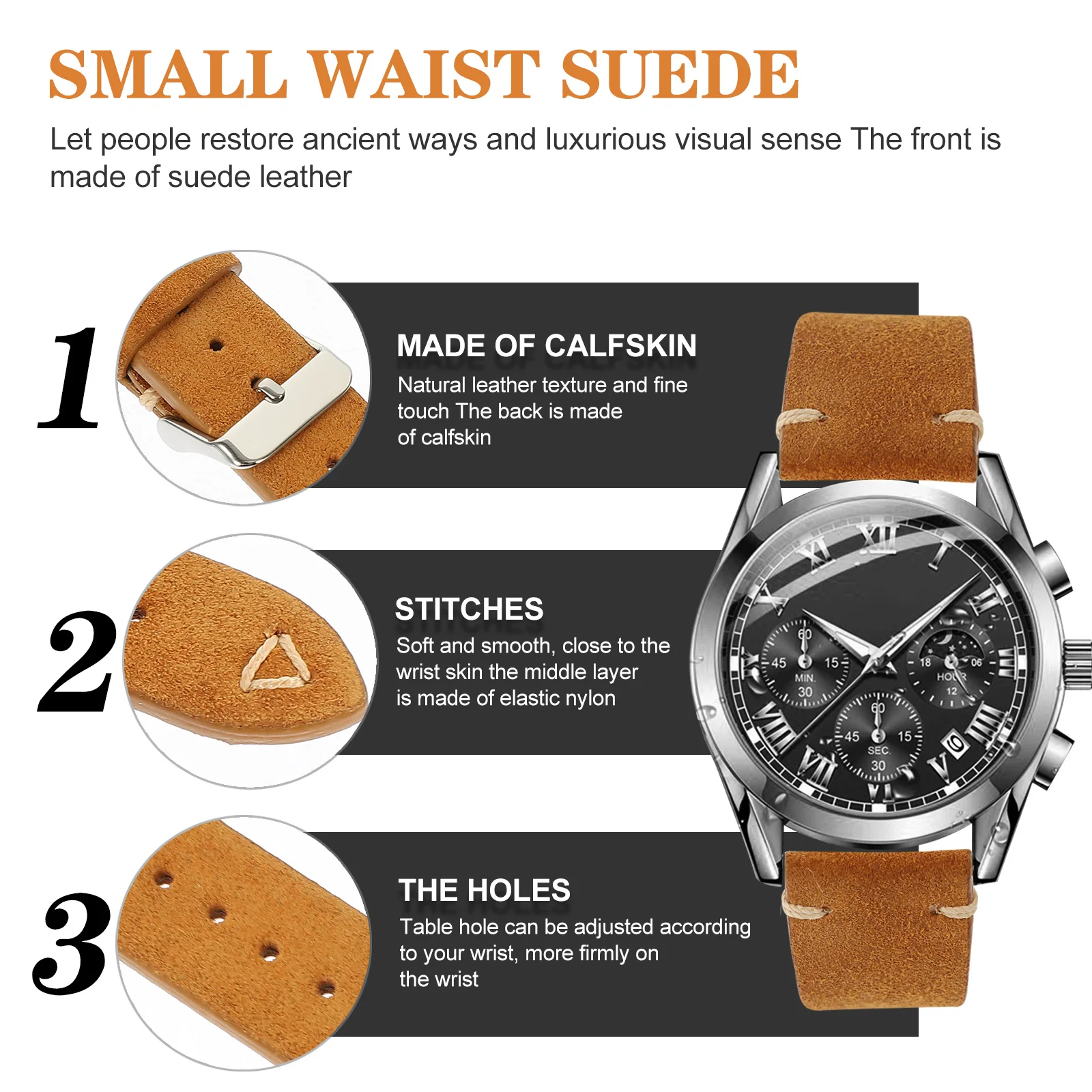 Watch Strap for Men Adjustable Vintage Watchband Comfort Fit for Daily Wear and Special Occasions
Watch Strap for Men Adjustable Vintage Watchband Comfort Fit for Daily Wear and Special Occasions