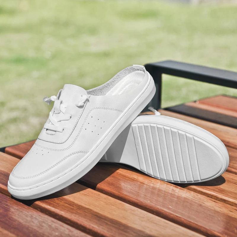 Мужские кожаные мюли ручной работы: повседневные, деловые, нескользящие, для ходьбы
Мужские кожаные мюли ручной работы: повседневные, деловые, нескользящие, для ходьбы