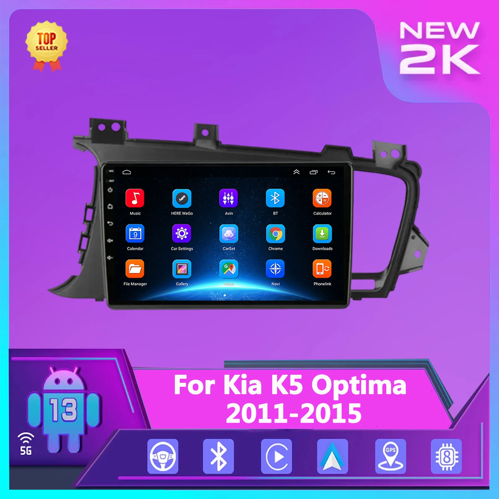 Android 13 for Kia K5 Optima 2011 2012 2013 2014 2015 GPS Navigation 2 Din Car Radio Auto Multimedia Video Player 4G WIFI
Android 13 for Kia K5 Optima 2011 2012 2013 2014 2015 GPS Navigation 2 Din Car Radio Auto Multimedia Video Player 4G WIFI
