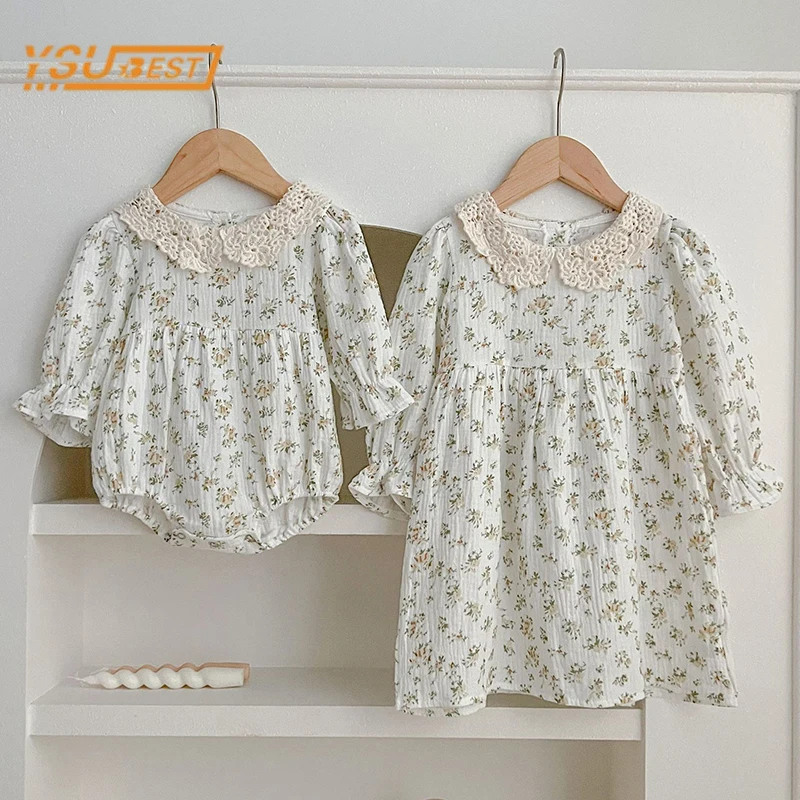 Infant Kids Baby Girls Long Sleeve Sweet Sisters Dress Autumn Kids Baby Girls Flower Print Princess Clothes Rompers
Infant Kids Baby Girls Long Sleeve Sweet Sisters Dress Autumn Kids Baby Girls Flower Print Princess Clothes Rompers