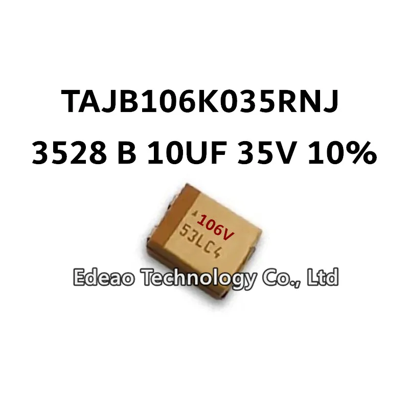 10 шт./партия, конденсатор танталового типа, 3528/1210 в, 10 мкФ, 35 В ± 10%, маркировка: 106 в, тайб106k035rnj SMD
10 шт./партия, конденсатор танталового типа, 3528/1210 в, 10 мкФ, 35 В ± 10%, маркировка: 106 в, тайб106k035rnj SMD